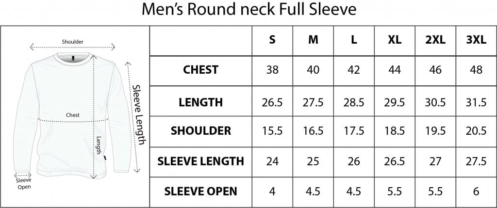 Qikink Men's Round Neck Full Sleeve