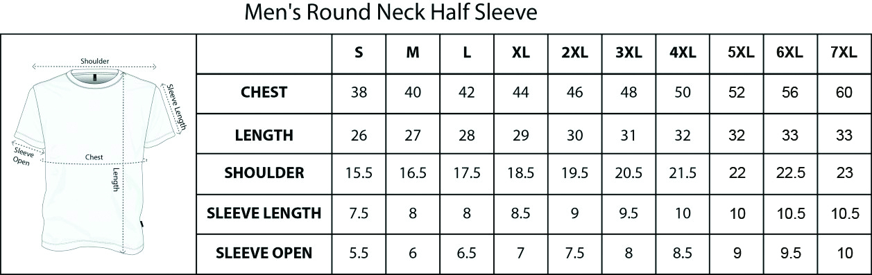 Qikink Men's Round Neck Half Sleeve