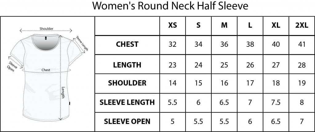 Qikink Women's Round Neck Half Sleeve