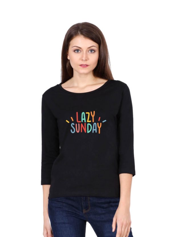 Lazy-Sunday-T-Shirt-Women-DudsOutfit